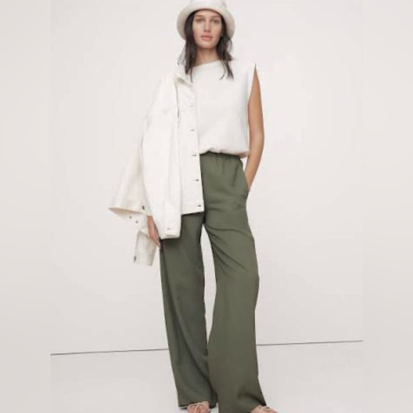 Banana Republic Pants - Banana Republic Women's Wide-Leg Pants in Olive